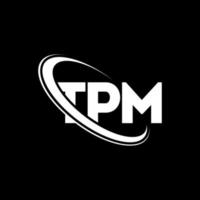 tpm-Logo. tpm-Brief. tpm-Brief-Logo-Design. Initialen tpm-Logo verbunden mit Kreis und Monogramm-Logo in Großbuchstaben. tpm-typografie für technologie-, geschäfts- und immobilienmarke. vektor