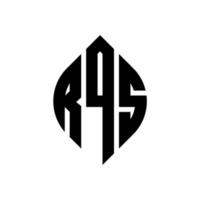 rqs-Kreis-Buchstaben-Logo-Design mit Kreis- und Ellipsenform. rqs Ellipsenbuchstaben mit typografischem Stil. Die drei Initialen bilden ein Kreislogo. rqs Kreisemblem abstrakter Monogramm-Buchstabenmarkierungsvektor. vektor