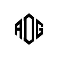 adg-Buchstaben-Logo-Design mit Polygonform. Adg Polygon- und Würfelform-Logo-Design. Adg Sechseck-Vektor-Logo-Vorlage in weißen und schwarzen Farben. adg-monogramm, geschäfts- und immobilienlogo. vektor