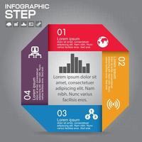 vektor infographic. mall för diagram, graf, presentation och diagram. affärsidé med 4 alternativ, delar, steg eller processer.