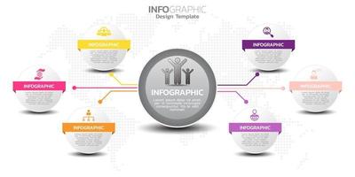 Infografik-Elemente für Inhalt, Diagramm, Flussdiagramm, Schritte, Teile, Zeitachse, Workflow, Diagramm. vektor