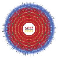 karma bakgrund abstrakt mandala stil illustration för banderoller och affisch vektor