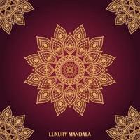 Luxus-Mandala-Hintergrund mit goldenen Elementen Vektor im Premium-Vektor des Illustrationsgrafikdesigns