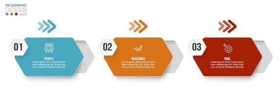 Infografik-Vorlage Geschäftskonzept mit Schritt. vektor