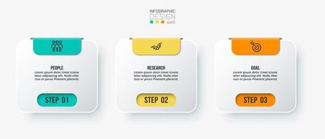 Infografik-Vorlage Geschäftskonzept mit Schritt. vektor