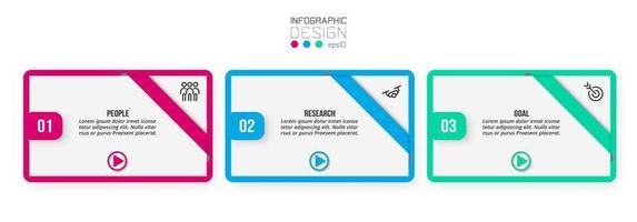 Infografik-Vorlage Geschäftskonzept mit Schritt. vektor