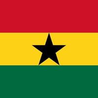 Ghana-Flagge, offizielle Farben. Vektor-Illustration. vektor