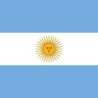 argentina flagga, officiella färger. vektor illustration.