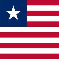 Liberia-Flagge, offizielle Farben. Vektor-Illustration. vektor