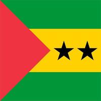 sao tome och principes flagga, officiella färger. vektor illustration.