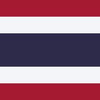 thailands flagga, officiella färger. vektor illustration.