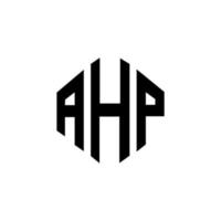 ahp-Buchstaben-Logo-Design mit Polygonform. ahp Polygon- und Würfelform-Logo-Design. ahp Sechseck-Vektor-Logo-Vorlage in weißen und schwarzen Farben. ahp-monogramm, geschäfts- und immobilienlogo. vektor