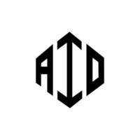 aio-Buchstaben-Logo-Design mit Polygonform. aio-polygon- und würfelform-logo-design. Aio Sechseck-Vektor-Logo-Vorlage in weißen und schwarzen Farben. aio-monogramm, geschäfts- und immobilienlogo. vektor