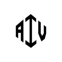 aiv-Buchstaben-Logo-Design mit Polygonform. aiv-polygon- und würfelform-logo-design. aiv Sechseck-Vektor-Logo-Vorlage in weißen und schwarzen Farben. aiv-monogramm, geschäfts- und immobilienlogo. vektor