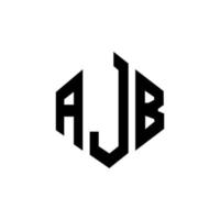 ajb-Buchstaben-Logo-Design mit Polygonform. ajb Polygon- und Würfelform-Logo-Design. ajb Sechseck-Vektor-Logo-Vorlage in weißen und schwarzen Farben. ajb-monogramm, geschäfts- und immobilienlogo. vektor