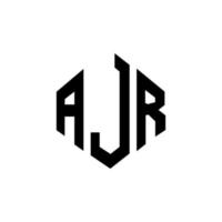 ajr-Buchstaben-Logo-Design mit Polygonform. ajr Polygon- und Würfelform-Logo-Design. ajr Sechseck-Vektor-Logo-Vorlage in weißen und schwarzen Farben. ajr-monogramm, geschäfts- und immobilienlogo. vektor