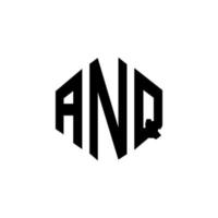 anq-Buchstaben-Logo-Design mit Polygonform. anq Polygon- und Würfelform-Logo-Design. Anq Sechseck-Vektor-Logo-Vorlage in weißen und schwarzen Farben. anq monogramm, geschäfts- und immobilienlogo. vektor