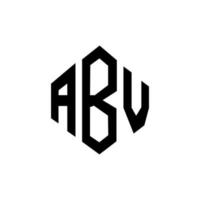 abv bokstavslogotypdesign med polygonform. abv polygon och kubform logotypdesign. abv hexagon vektor logotyp mall vita och svarta färger. abv monogram, affärs- och fastighetslogotyp.