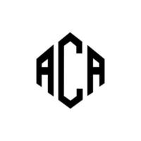 aca bokstavslogotypdesign med polygonform. aca polygon och kub form logotyp design. aca hexagon vektor logotyp mall vita och svarta färger. aca monogram, affärs- och fastighetslogotyp.