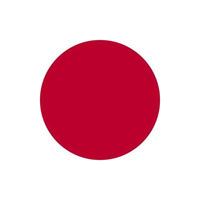 Japan flagga, officiella färger. vektor illustration.