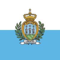 San Marino-Flagge, offizielle Farben. Vektor-Illustration. vektor