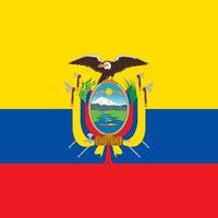 Ecuador-Flagge, offizielle Farben. Vektor-Illustration. vektor