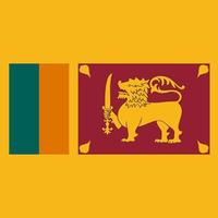 Sri Lanka Flagge, offizielle Farben. Vektor-Illustration. vektor