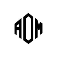 aom-Buchstaben-Logo-Design mit Polygonform. aom Polygon- und Würfelform-Logo-Design. aom Sechseck-Vektor-Logo-Vorlage in weißen und schwarzen Farben. aom-monogramm, geschäfts- und immobilienlogo. vektor