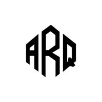 arq-Buchstaben-Logo-Design mit Polygonform. arq Polygon- und Würfelform-Logo-Design. Arq Sechseck-Vektor-Logo-Vorlage in weißen und schwarzen Farben. arq-monogramm, geschäfts- und immobilienlogo. vektor