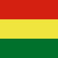 bolivias flagga, officiella färger. vektor illustration.
