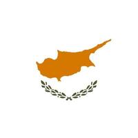 Cyperns flagga, officiella färger. vektor illustration.
