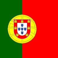 Portugal-Flagge, offizielle Farben. Vektor-Illustration. vektor