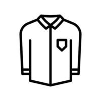 Langarm-Shirt-Symbol. geeignet für Kleidungssymbol. Liniensymbolstil. einfaches Design editierbar vektor