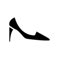 Symbol für Damenschuhe. geeignet für Zubehörsymbol. solider Symbolstil, Glyphe. einfaches Design editierbar vektor