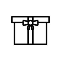 Geschenkbox-Symbol mit Schleife. Symbol im Zusammenhang mit Hochzeit. Liniensymbolstil. einfaches Design editierbar vektor