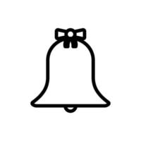 Glockensymbol mit Band. Symbol im Zusammenhang mit Hochzeit. Liniensymbolstil. einfaches Design editierbar vektor