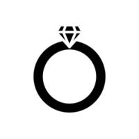 pärla ring ikon. ikon relaterad till bröllop. solid ikonstil, glyf. enkel design redigerbar vektor