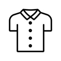 skjorta ikon. lämplig för klädikon. linje ikon stil. enkel design redigerbar vektor