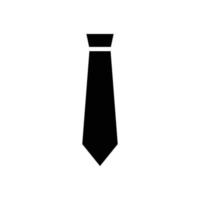 Krawattensymbol. geeignet für Kleidungssymbol. solider Symbolstil, Glyphe. einfaches Design editierbar vektor