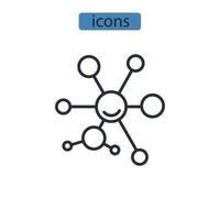 Netzwerksymbole symbolen Vektorelemente für das Infografik-Web vektor