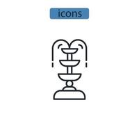 fontän ikoner symbol vektor element för infographic webben