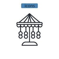 Karussellikonen symbolen Vektorelemente für infographic Web vektor