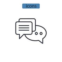 Chat-Symbole symbolen Vektorelemente für das Infografik-Web vektor