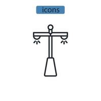 Straßenlaternensymbole symbolen Vektorelemente für das Infografik-Web vektor