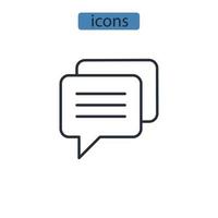 Chat-Symbole symbolen Vektorelemente für das Infografik-Web vektor