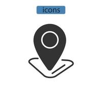 Standortsymbole symbolen Vektorelemente für das Infografik-Web vektor