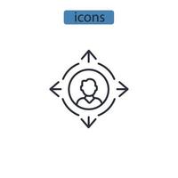 Telearbeitssymbole Symbolvektorelemente für Infografik-Web vektor