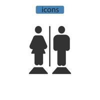 Wc ikoner symbol vektorelement för infographic webben vektor