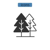 Kiefernsymbole symbolen Vektorelemente für das Infografik-Web vektor