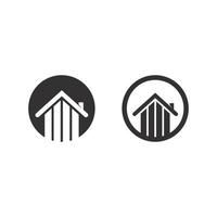 fastigheter och hem byggnader vektor logotyp ikoner mall